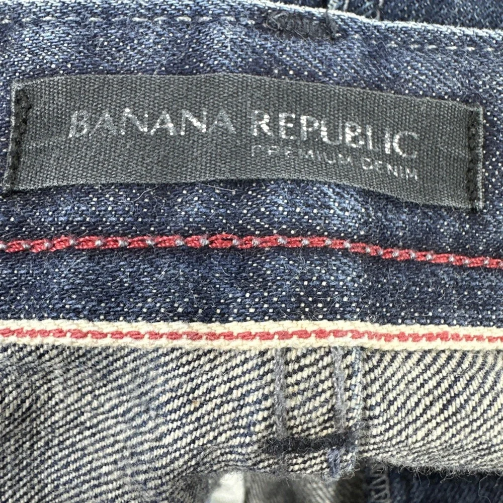 Banana Republic Jeans Mens 30x30 Blue‎ Slim Distressed Selvedge Denim Pants